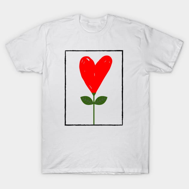 90s Heart Rose T-Shirt by Hello Sunshine